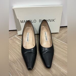 Authentic Manolo Blahnik Ecolte Leather Pump